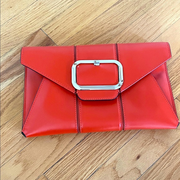 Banana Republic Bold Red Clutch - Picture 1 of 6